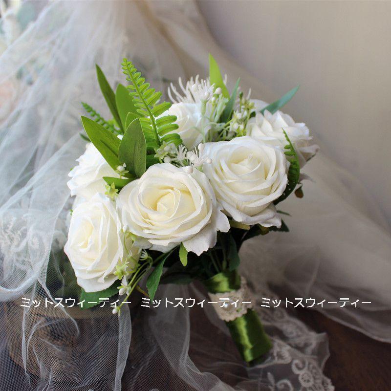 ウエディングブーケ 二次会 ホワイト ピンク 結婚式 ウェディングブーケ 花嫁 ブーケ 披露宴 ローズ 造花 ブライダルブーケ ハーフムーン 前撮り 雑貨 後撮り Bk7 ミットスウィーティー 通販 Yahoo ショッピング