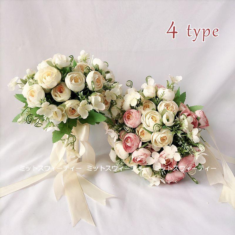 ウエディングブーケ 安い 結婚式 ブーケ 花嫁 挙式 披露宴 ウェディング用 造花 ブライダルブーケ 前撮り ローズ バラ 雑貨 部屋飾り 北欧風 ２次会 Bk216 ミットスウィーティー 通販 Yahoo ショッピング