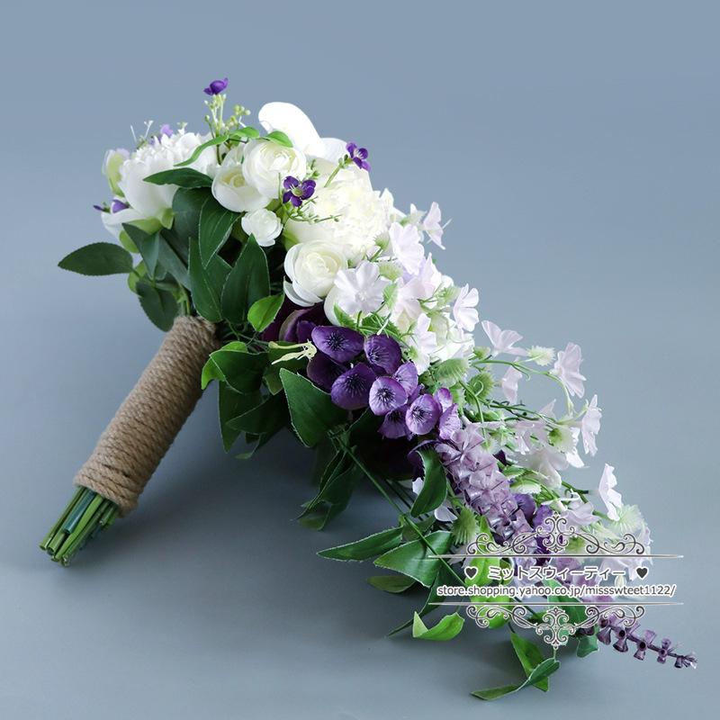 ウエディングブーケ キャスケードブーケ 結婚式 ブーケ 花嫁 ウエディングブーケ キャスケードブーケ 結婚式 ブーケ 花嫁