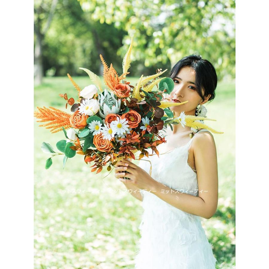 ウエディングブーケ 二次会 結婚式 ウェディングブーケ 花嫁 アレンジメント 披露宴 ウェディング用 造花 ブライダルブーケ 手作り 菊 秋に適切 海外挙式 Bk27 ミットスウィーティー 通販 Yahoo ショッピング