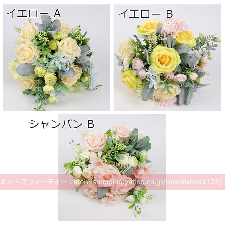 7色 ウエディングブーケ 造花 結婚式 二次会 披露宴 ブライダル 7色 ウエディングブーケ 造花 結婚式 二次会 披露宴 ブライダル