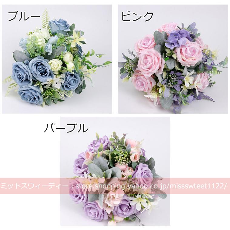 7色 ウエディングブーケ 造花 結婚式 二次会 披露宴 ブライダル 7色 ウエディングブーケ 造花 結婚式 二次会 披露宴 ブライダル