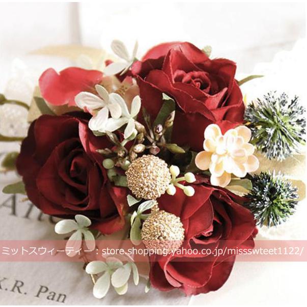 ブートニア リストブーケ 二次会 結婚式 ウェディング 花嫁 新郎