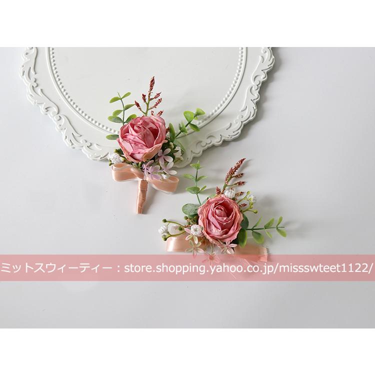 ブートニア リストブーケ 二次会 結婚式 ウェディング 花嫁 新郎 花婿