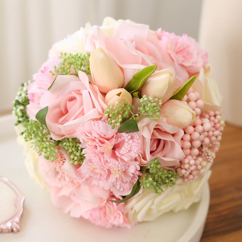 ブライダルブーケ ブートニア リストブーケ ウエディングブーケ ラウンドブーケ ウェディングブーケ ピンク 花嫁 造花 結婚式 二次会 披露宴 挙式 かわいい Bk397 ミットスウィーティー 通販 Yahoo ショッピング