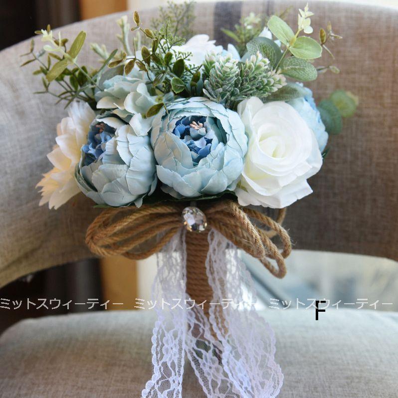 ウエディングブーケ 12色展開 二次会 結婚式 挙式花束 花嫁 ウエディングブーケ 12色展開 二次会 結婚式 挙式花束 花嫁