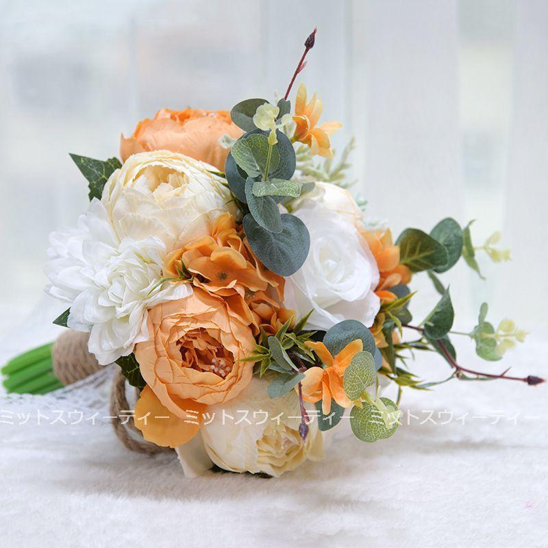ウエディングブーケ 12色展開 二次会 結婚式 挙式花束 花嫁 披露宴