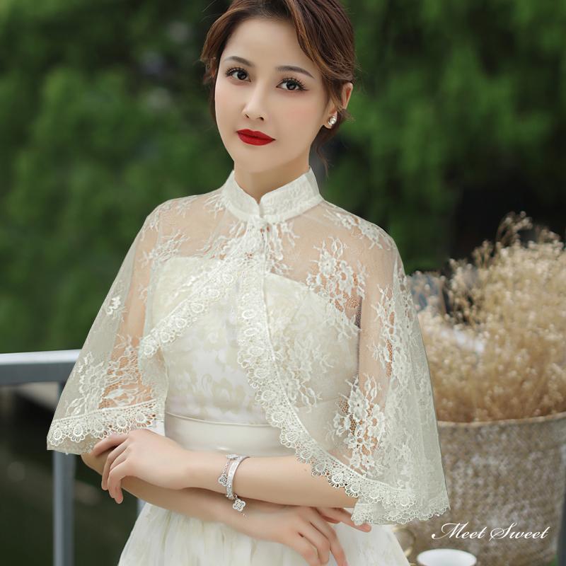 オフホワイト レース ブライダルケープ9-11号 結婚式 オフホワイト レース ブライダルケープ9-11号 白オフホワイト