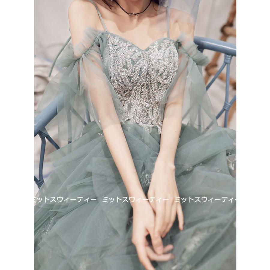 カラードレス ロングドレス 演奏会 アシンメトリー グリーン カラードレス ロングドレス 演奏会 アシンメトリー グリーン