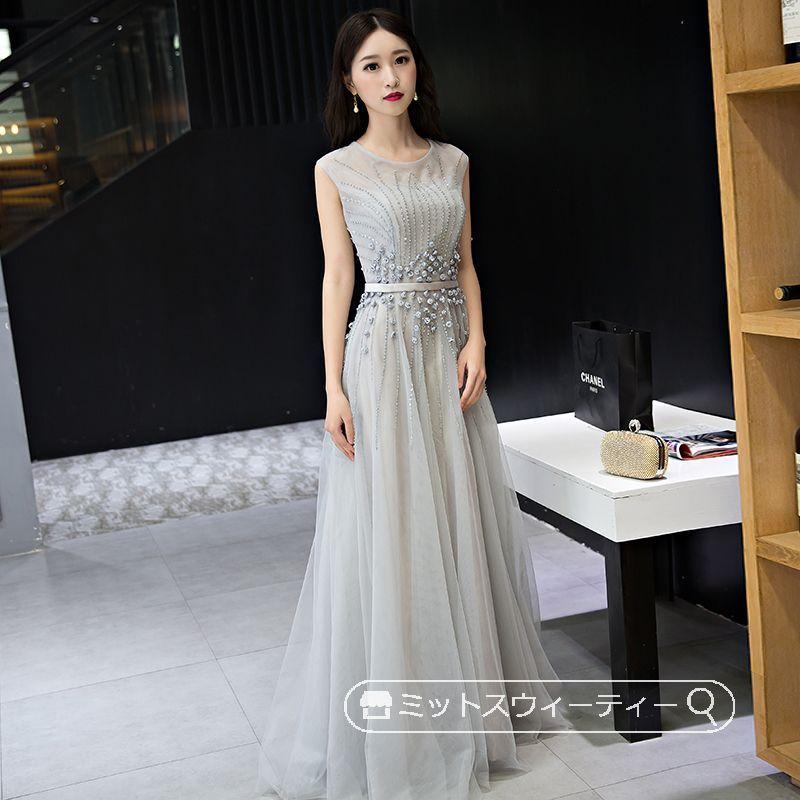 カラードレス 花嫁 二次会 結婚式 パーティードレス 演奏会 発表会 ウエディングドレス 同窓会 披露宴 ロングドレス フォマールドレス グレー 成人式 卒業式 Cd1111 ミットスウィーティー 通販 Yahoo ショッピング