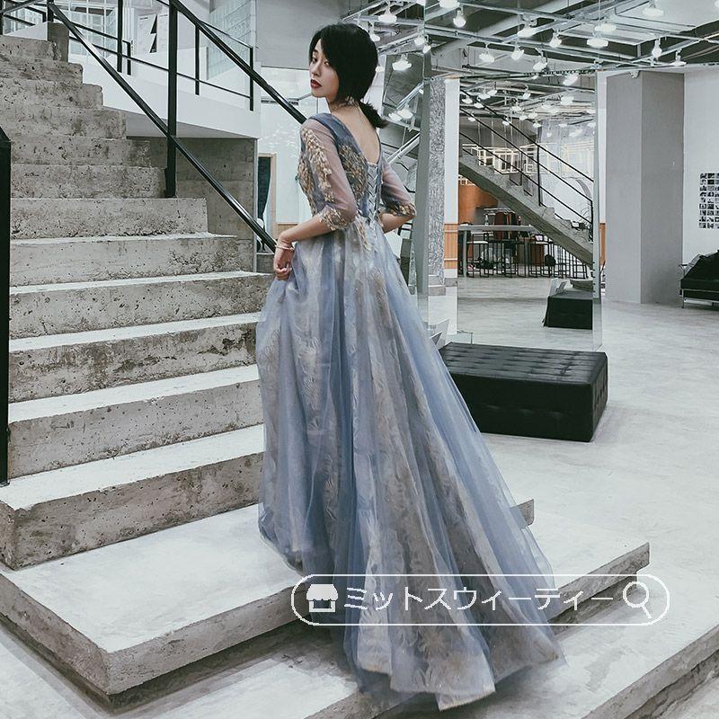 カラードレス パーティードレス 演奏会 発表会 花嫁 イブニングドレス  