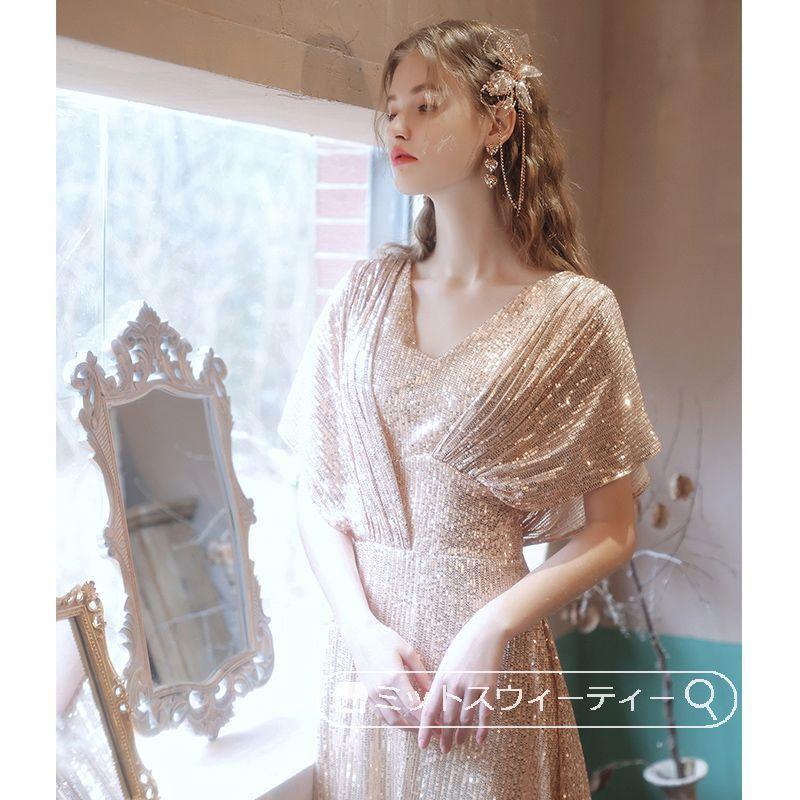 カラードレス 演奏会用ドレス 発表会 ピアノ ロングドレス スレンダー