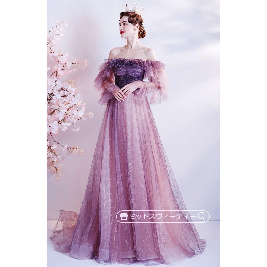 カラードレス 演奏会用ドレス 発表会 ピアノ ロングドレス Aライン  