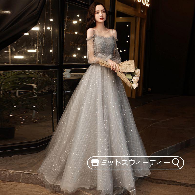 Aラインドレス 抜け出さ ロング カラードレス カクテルドレス Aラインドレス 抜け出さ ロング カラードレス カクテルドレス