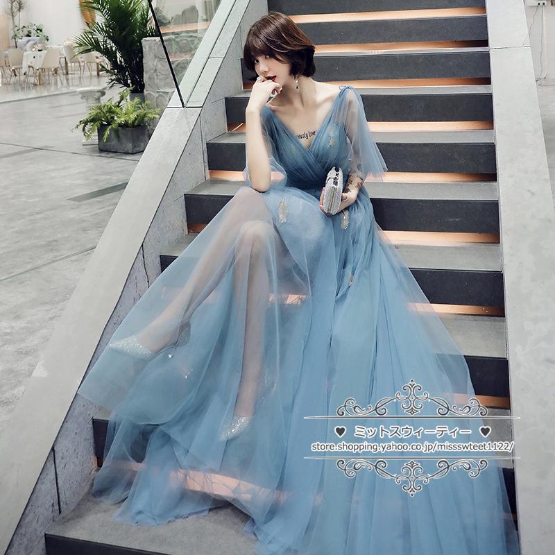 カラードレス カクテルドレス ロングドレス パーティードレス 発表会