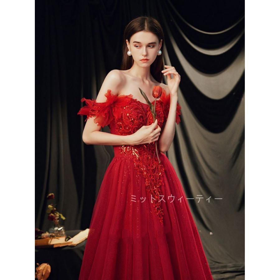 30 割引適当な価格 カラードレス声楽舞台衣装オフショルダーエレガント赤演奏会ピアノ発表会二次会ドレス上 ワンピース ドレス レディース服 Urbanfarminginstitute Org