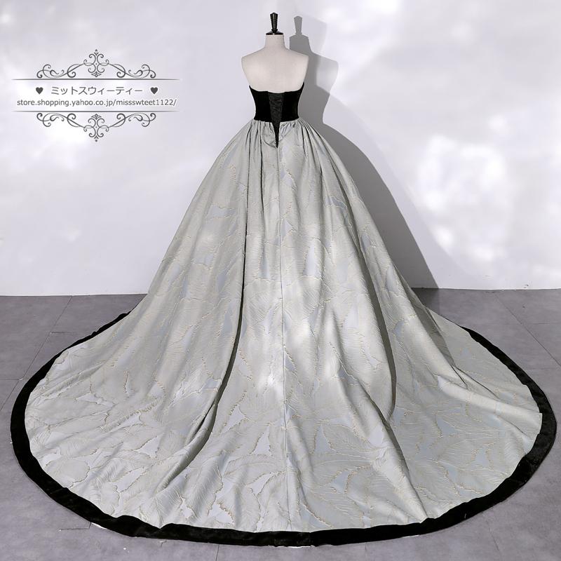 カラードレス ロングドレス 演奏会 イブニングドレス プリンセスライン