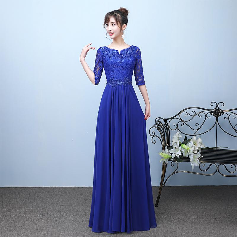 6色 カラードレス ロングドレス 袖あり シフォン 演奏会 発表会