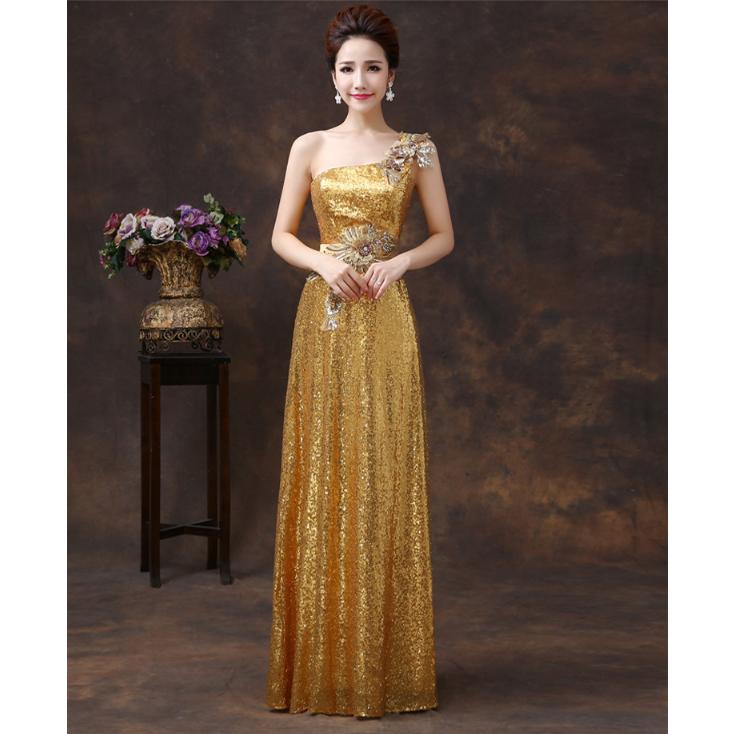 カラードレス Aラインドレス フォーマル スパンコール 演奏会 発表会