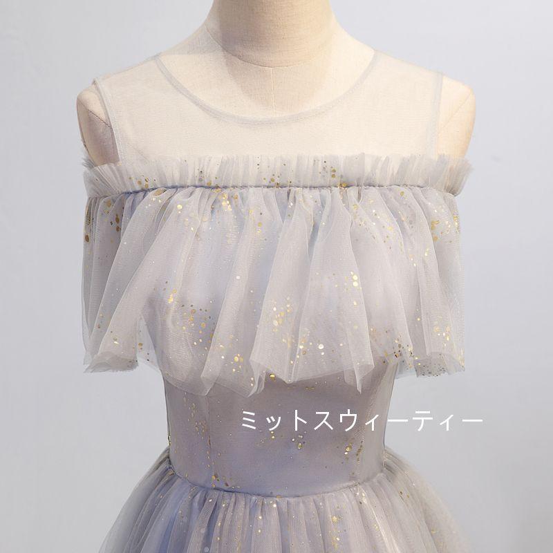 パーティードレス 演奏会 結婚式 カラードレス ミディアム丈 安い イブニングドレス 二次会 フォーマルドレス 発表会 ウエディングドレス ブライズメイドドレス_3