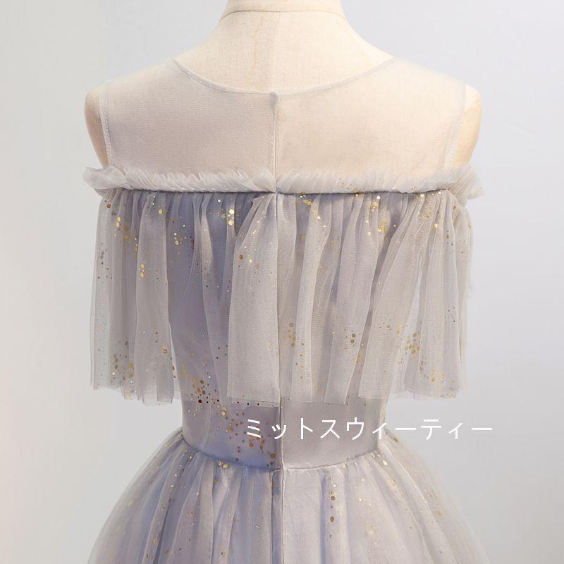 パーティードレス 演奏会 結婚式 カラードレス ミディアム丈 安い イブニングドレス 二次会 フォーマルドレス 発表会 ウエディングドレス ブライズメイドドレス_4