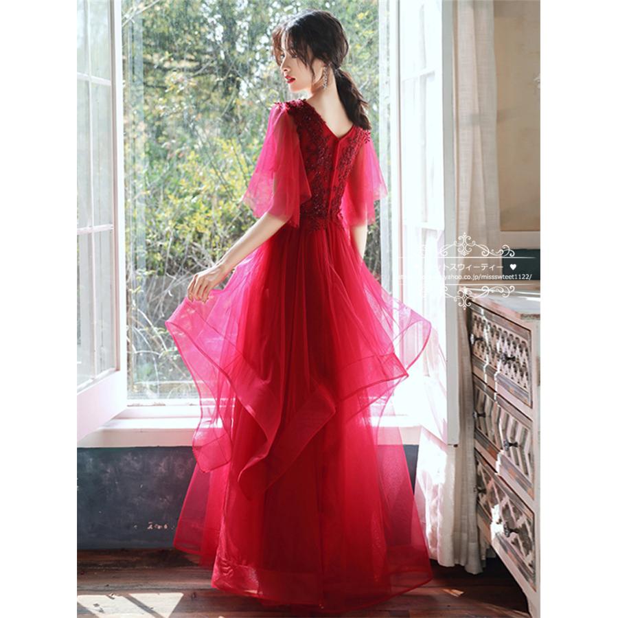 カラードレス ファスナー パーティードレス マタニティドレス ロング