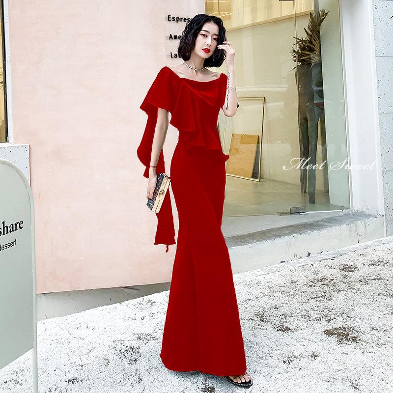 カラードレス ブラック ホワイト ワインレッド ファスナー パーティー