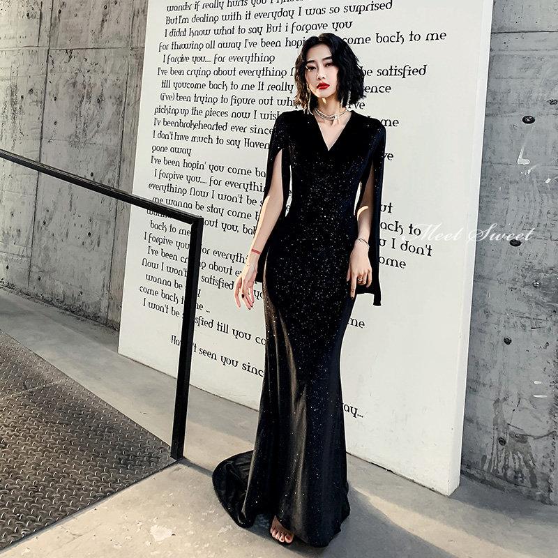 カラードレス ワインレッド ブラック ファスナー パーティードレス