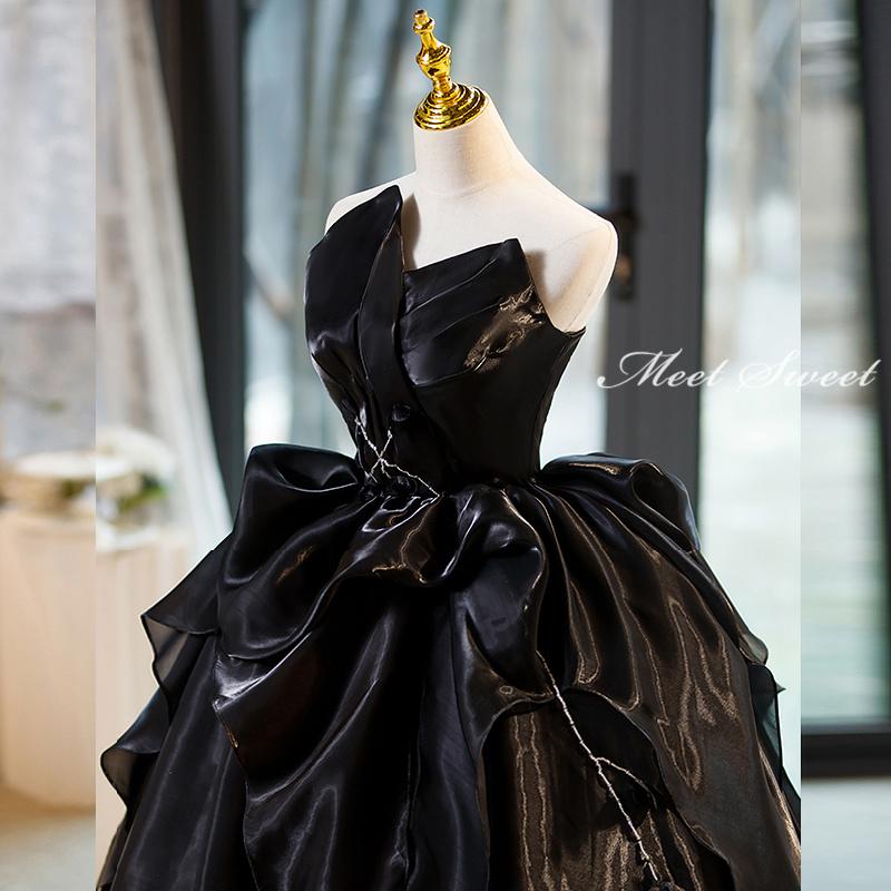 カラードレス ブルー ブラック シャンパン グレー ロングドレス 結婚式