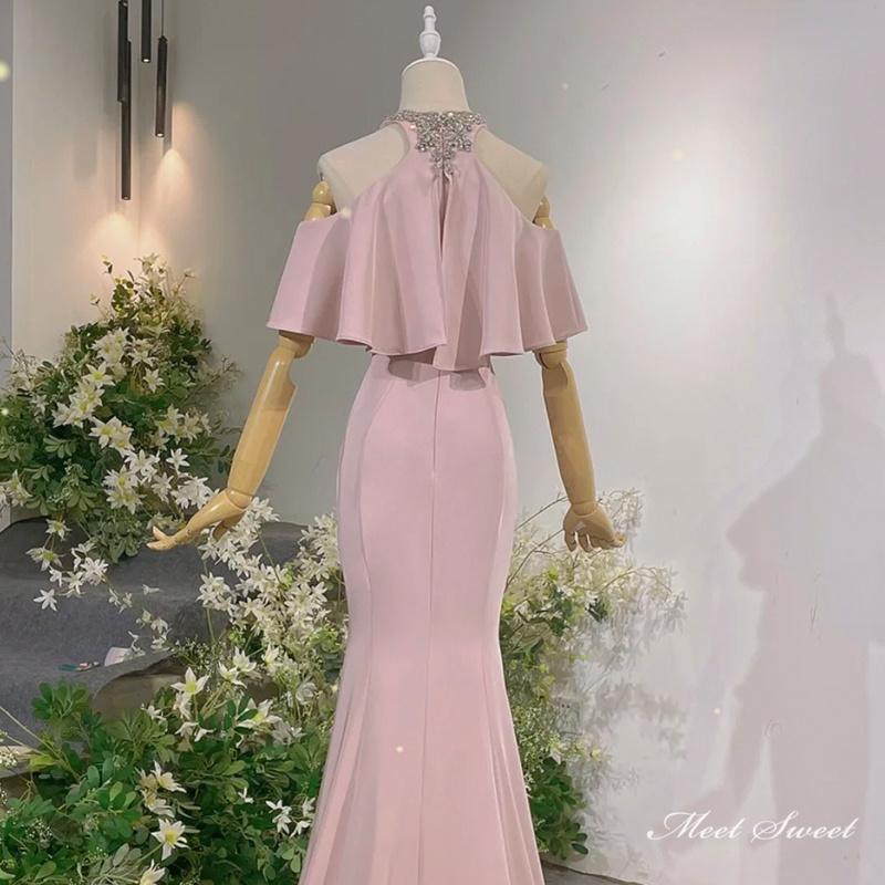 カラードレス ピンク ワインレッド ブラック ロングドレス 結婚式