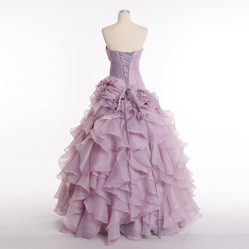 【べびこ】CW2988　ロールカラー　プリンセス　ビスチェ　カラードレス CW2988 詳細 | ウエディングドレスを格安で探すならCOCOMELODY