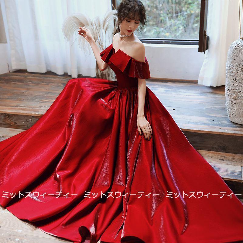 カラードレス 演奏会 赤 結婚式 イブニングドレス 二次会 カラードレス 演奏会 赤 結婚式 イブニングドレス 二次会