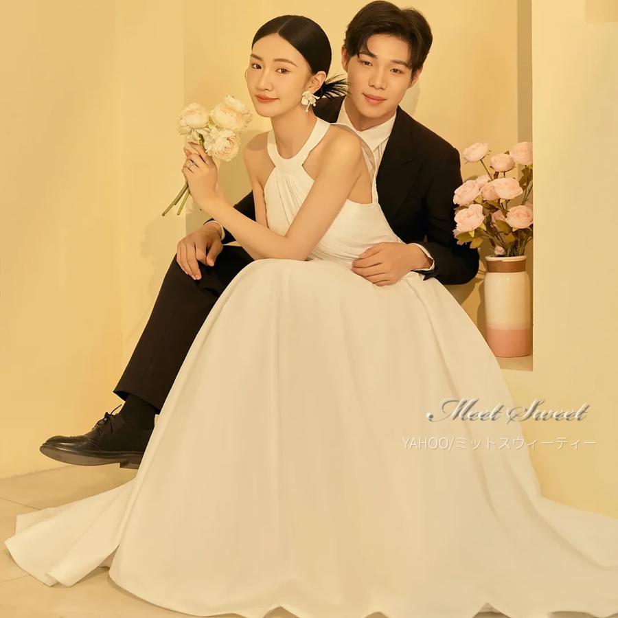 【専用】ホルターネックロングドレス✦年中結婚式パーティー用シンプルリボン カラードレス バックレス リボン パーティードレス 黒 ブラック オフ