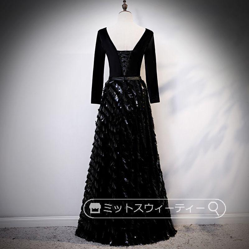 カラードレス 演奏会 舞台 ロングドレス コンサート コンクール パーティードレス 半袖 ピアノ発表会 ウェディングカラードレス 衣装 大人 声楽 ステージ衣装_2