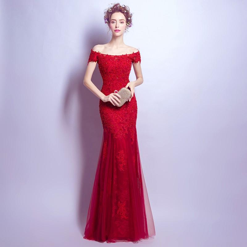 ロングドレス 安い カラードレス 赤 半袖 イブニングドレス コンサート 