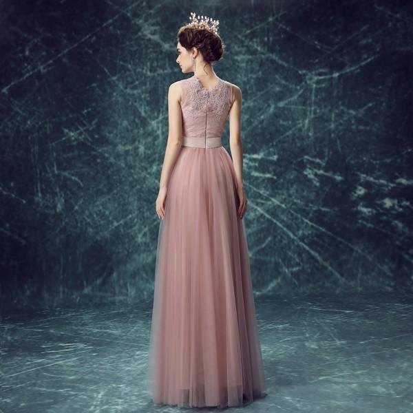 ロングドレス カラードレス ピンク 安い イブニングドレス コンサート