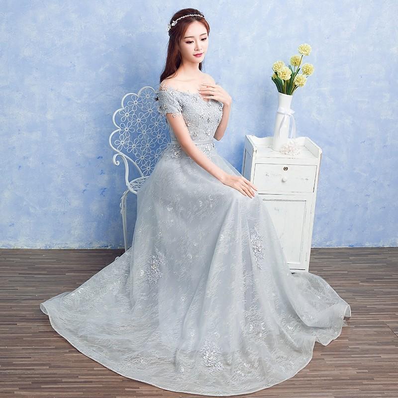 カラードレス 安い 半袖 パーティードレス 二次会 ロング 結婚式 