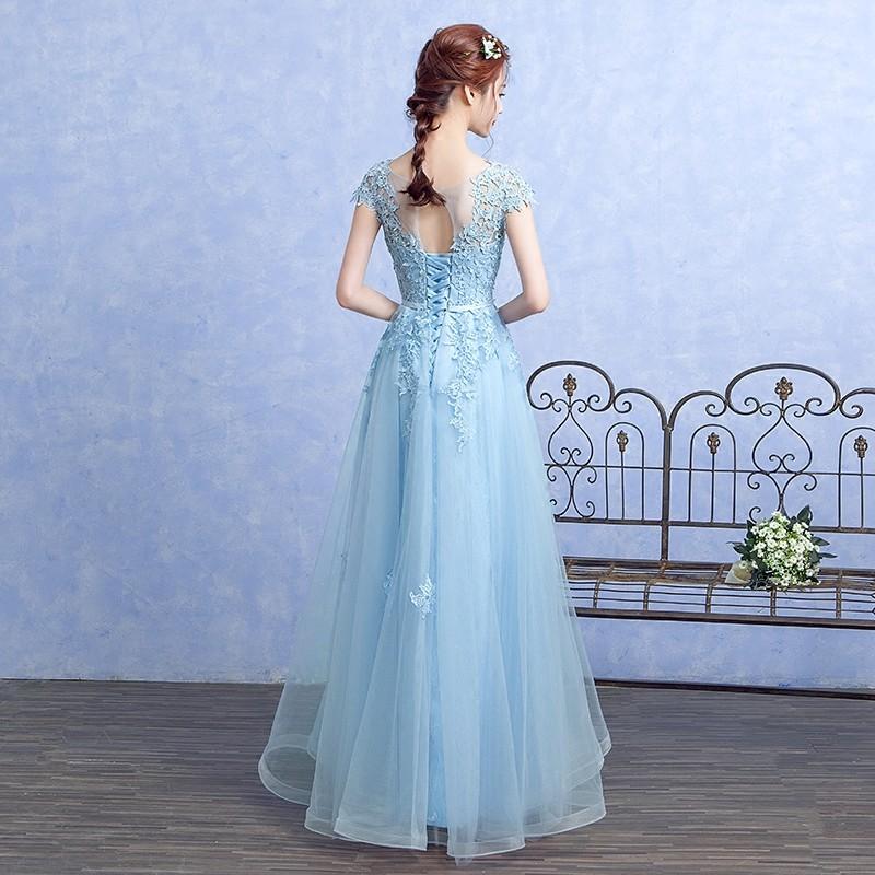 カラードレス ロング 半袖 カクテルドレス 安い 花嫁 パーティードレス