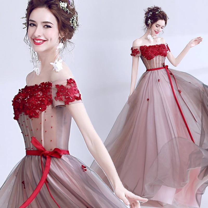 ロングドレス 半袖 カラードレス 安い パーティードレス 演奏会 フォーマルドレス 二次会 花嫁 ロングドレス 結婚式 ブライズメイドドレス 赤 Ckxswlf4 ミットスウィーティー 通販 Yahoo ショッピング