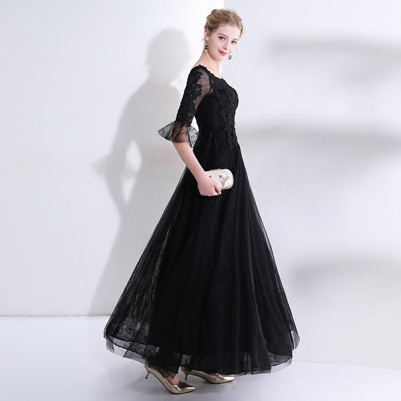 カラードレス 長袖 ロング 安い 演奏会 カクテルドレス 結婚式 二次会