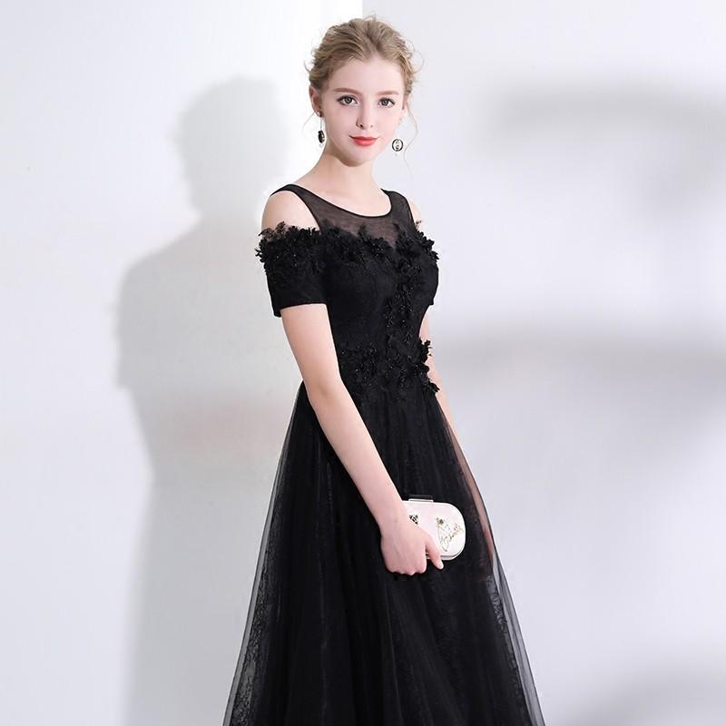 パーティードレス 結婚式 イブニングドレス 袖あり カクテルドレス ロング 黒 カラードレス ベアトップ 演奏会 ウエディングドレス 二次会 フォーマル Ckxswlf477 ミットスウィーティー 通販 Yahoo ショッピング