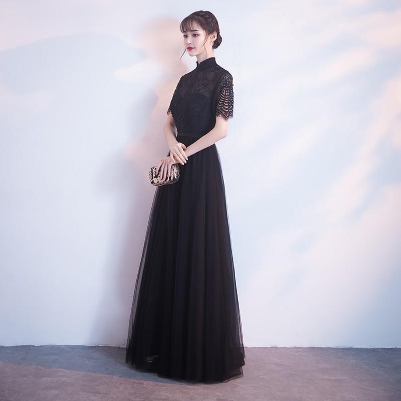 ロングドレス 半袖 カラードレス 花嫁 パーティードレス 演奏会 安い