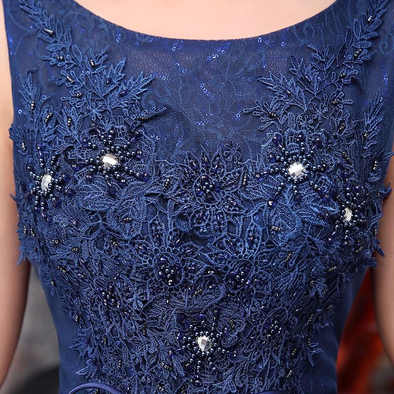 カラードレス ネイビー 結婚式 安い イブニングドレス 花嫁 ロング