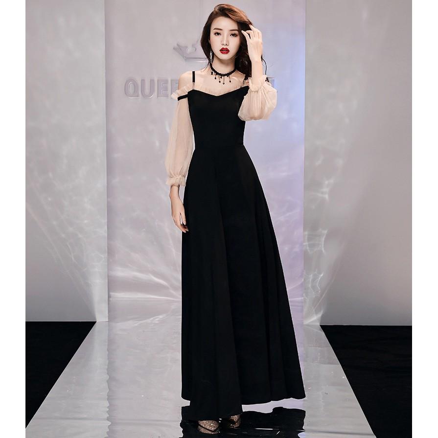 ロングドレス 長袖 パーティードレス 演奏会 カラードレス イブニングドレス 結婚式 フォーマル 花嫁 二次会 カクテルドレス Aラインドレス 発表会 黒 Ckxswlf846 ミットスウィーティー 通販 Yahoo ショッピング