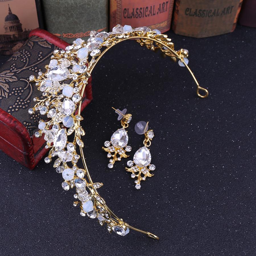 ウエディング ティアラ 安い 髪飾り ピアス/イヤリング 2点セット ウェディング クラウン 結婚式 ヘッドドレス ブライダル用 パーティー ヘアアクセサリー |  | 12