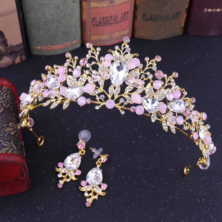 ウエディング ティアラ 安い 髪飾り ピアス/イヤリング 2点セット ウェディング クラウン 結婚式 ヘッドドレス ブライダル用 パーティー ヘアアクセサリー |  | 03