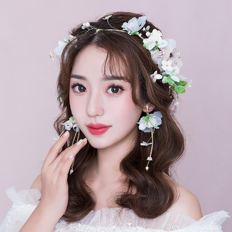 ウエディング ティアラ 花 髪飾り カチューシャ ヘッドドレス 安い 結婚式 二次会 ヘアアクセサリー 花嫁 パーティー