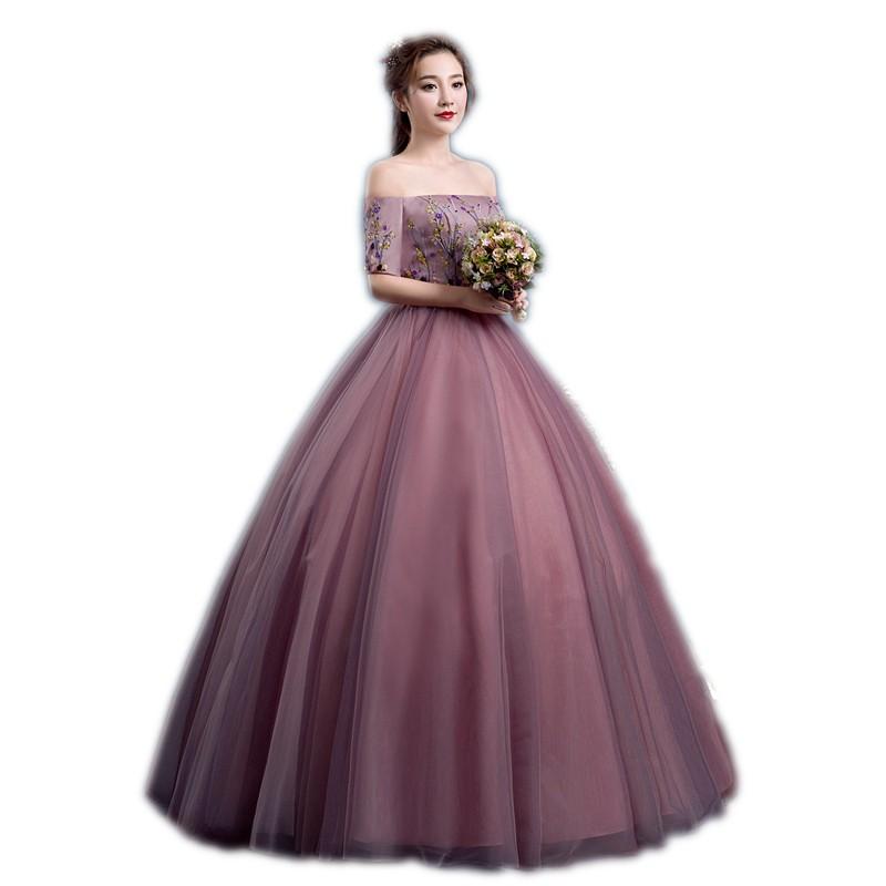 ウェディングカラードレス ロングドレス カラードレス 演奏会 安い コンサート 発表会パーティードレス プリンセス 結婚式 ステージ衣装 大きいサイズ 二次会_4