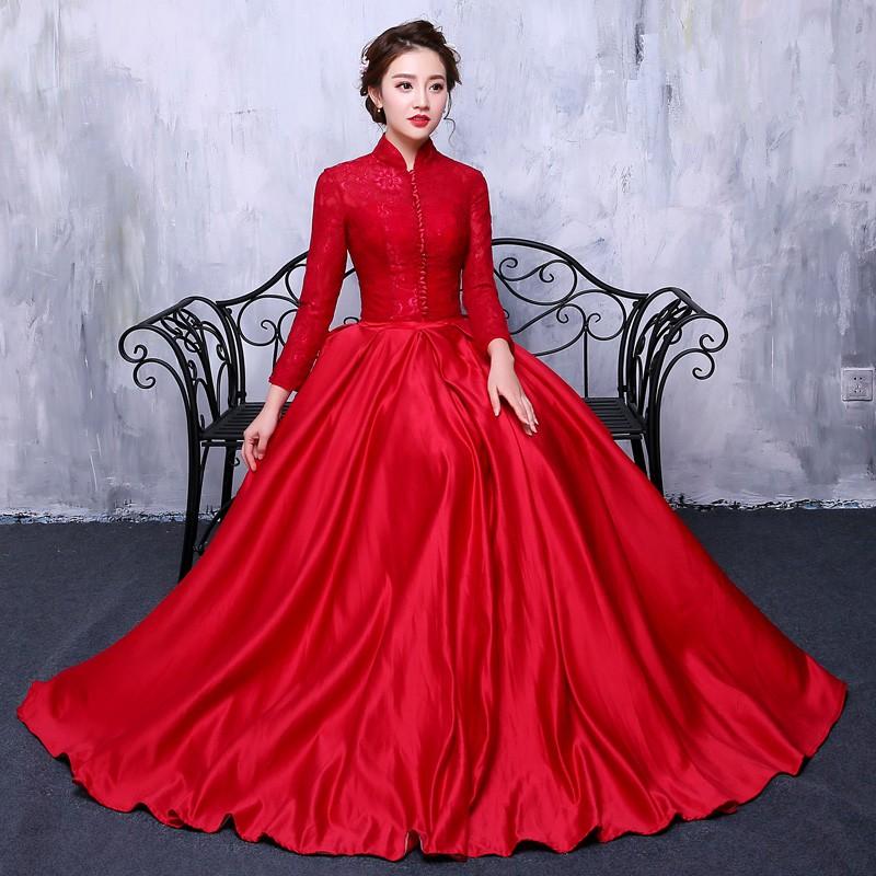 カラードレス 赤 コンサート 長袖 ロングドレス 演奏会 パーティードレス 安い ウェディングカラードレス プリンセス 結婚式 ステージ衣装 大きいサイズ Csppq111 ミットスウィーティー 通販 Yahoo ショッピング