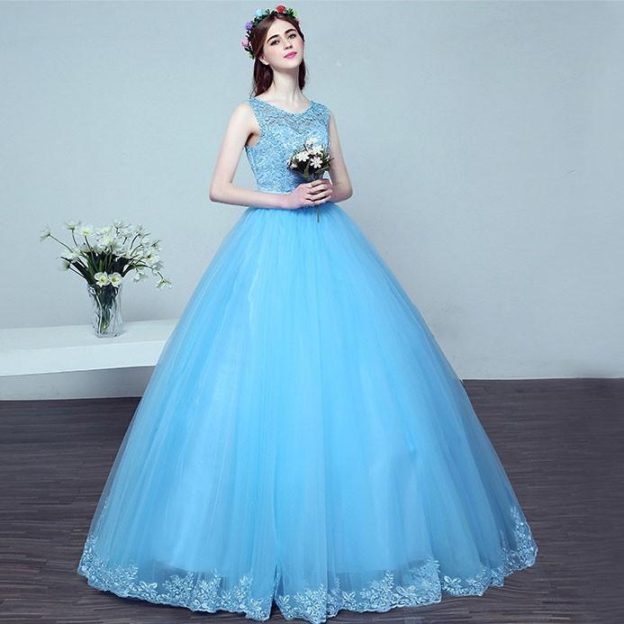 カラードレス 演奏会用 青 ロングドレス 安い パーティードレス